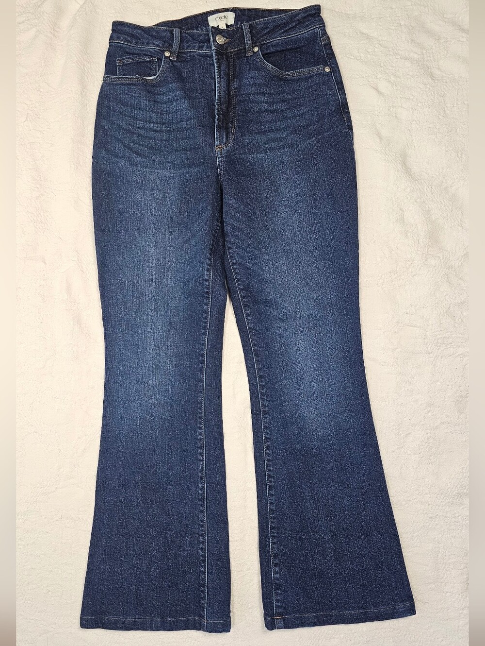 LOFT Rivete High Rise Wide Leg Utility Jeans Tan Raw Hem Large